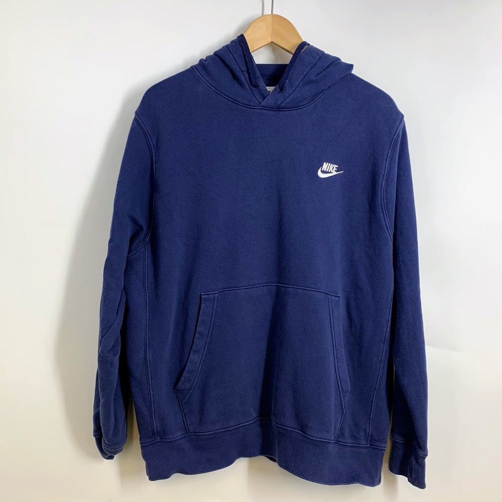 Nike Kids Navy Blue‎ Pullover Hoodie Sweatshirt Size L